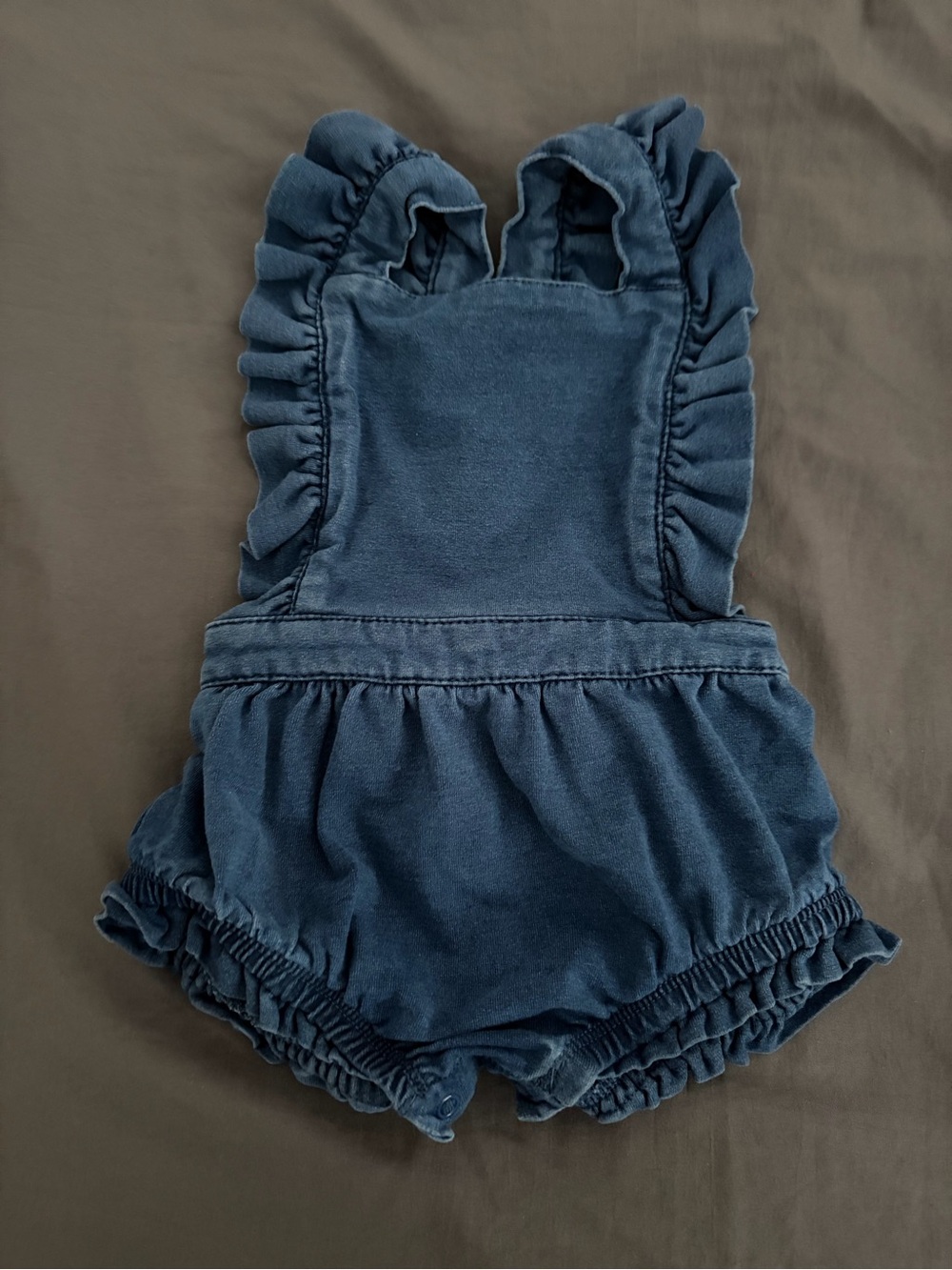 Cat & Jack Navy Blue Ruffle Strap One-Piece Bodysuit